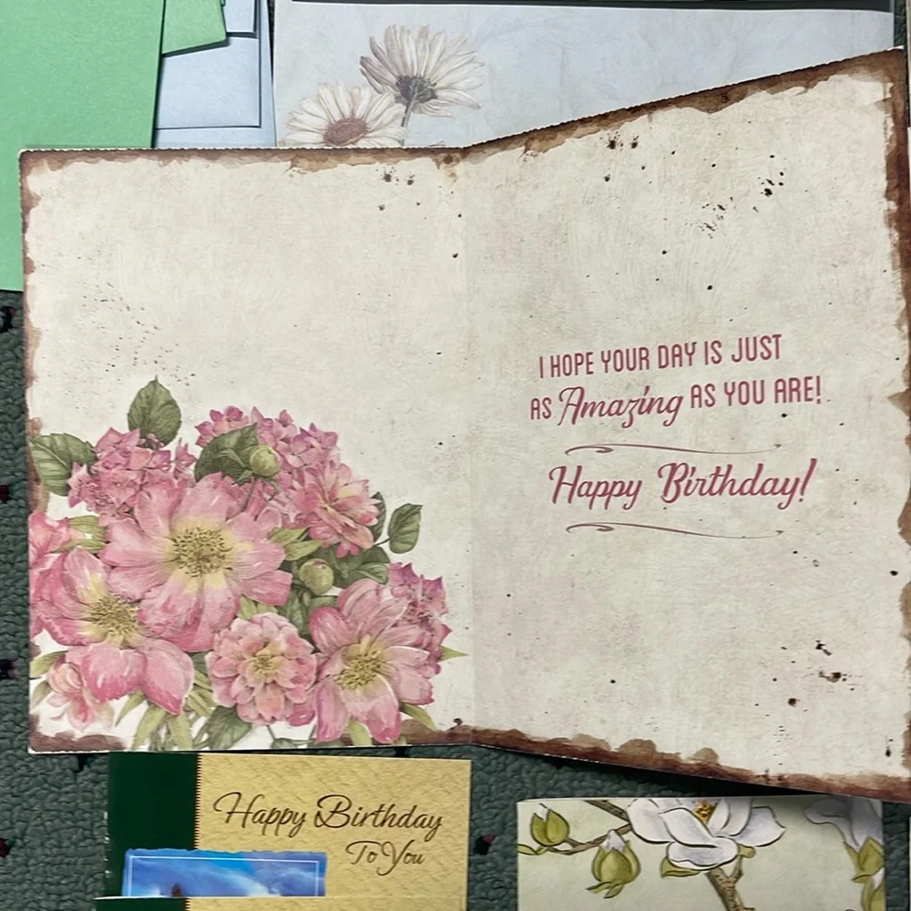 BRAND NEW 15 MIXED LOT OF GREETING CARDS FOR BIRTHDAY, GET WELL, SYMPATHY, Etc